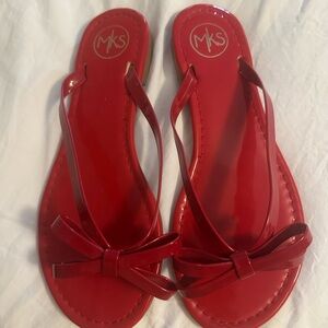 Michael Kors Women's Red Bow Sandals